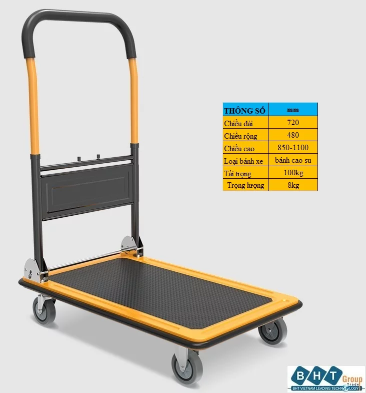 Xe đẩy sàn thép, tay đẩy tăng chỉnh XBH-0201AT 3 Tay đẩy Tăng Chỉnh Boyun-100t