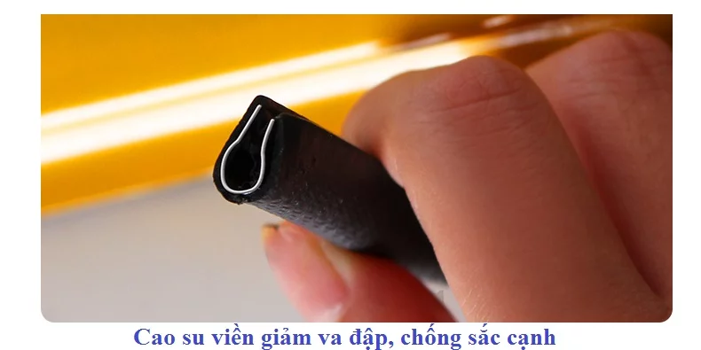 Xe đẩy sàn thép, tay đẩy tăng chỉnh XBH-0201AT 5 Cao Su Viền