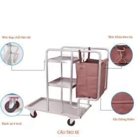 Xe đẩy dọn vệ sinh inox XBH-0325 6 9239519319_1065105372