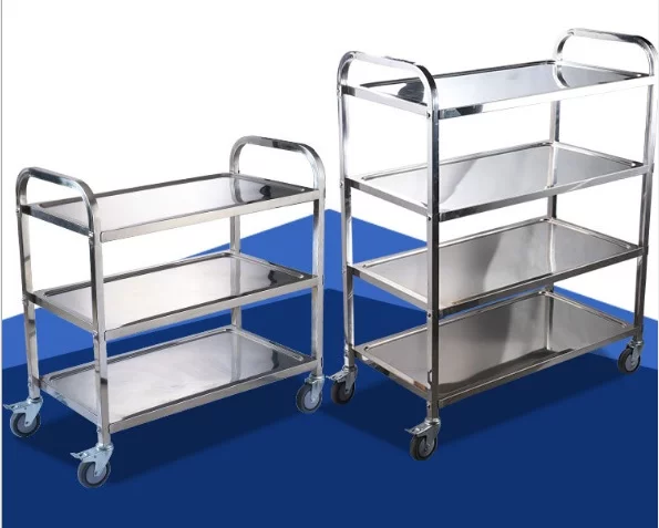 Xe đẩy hàng inox 3 tầng XBH-0302 4 Xe 3-4 Tầng