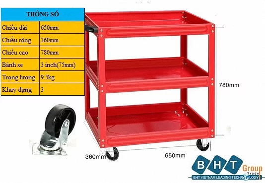 Xe đẩy dụng cụ 3TT-005 3 Xe đẩy Dụng Cụ 3tt-005