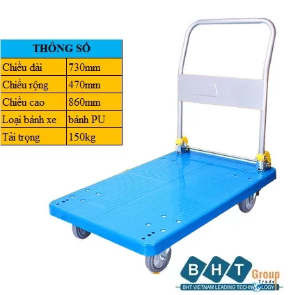 Xe đẩy Nhựa 730x470mm-150kg