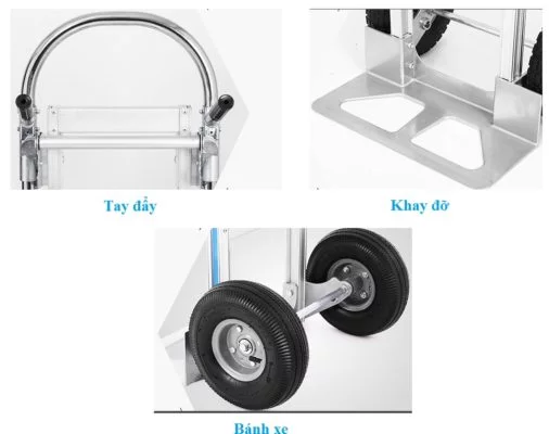 Xe đẩy hàng đa năng 2 trong 1 XBH-0237 3 Cấu Tạo Xe đẩy 2 Trong 1